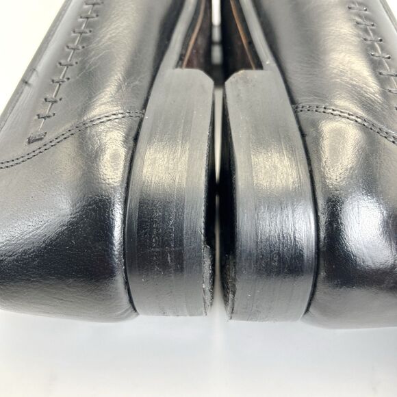 VOLARE by Carlo Leoni Bit Loafers Mens Sz 10.5 Black Leather Made Italy VTG 70s